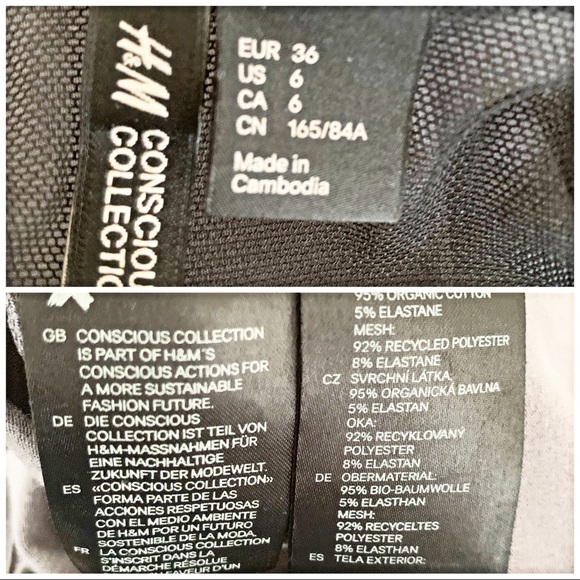 💃🏽 H&M Gray and Black Bodycon Sheer Dress Size 6 - Picture 2 of 7